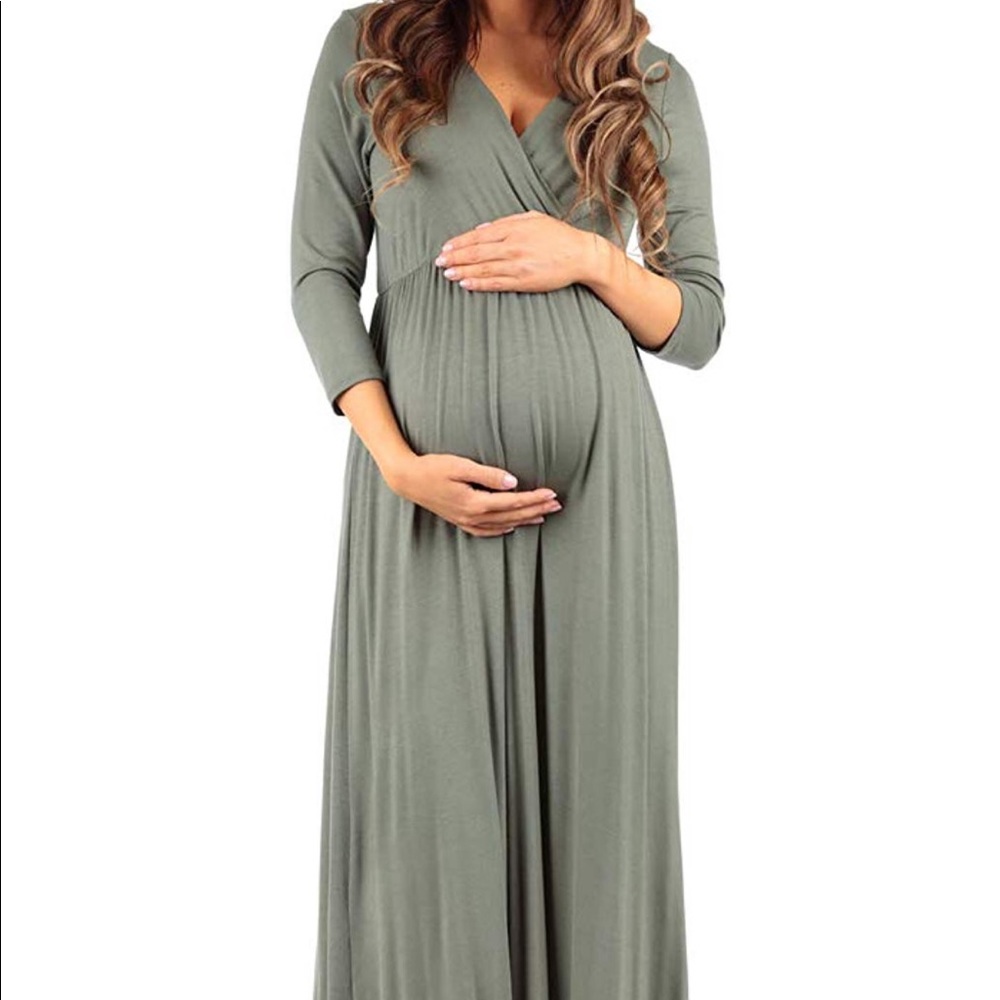 Wrapped Ruched Maternity Dress Baby Shower NWT